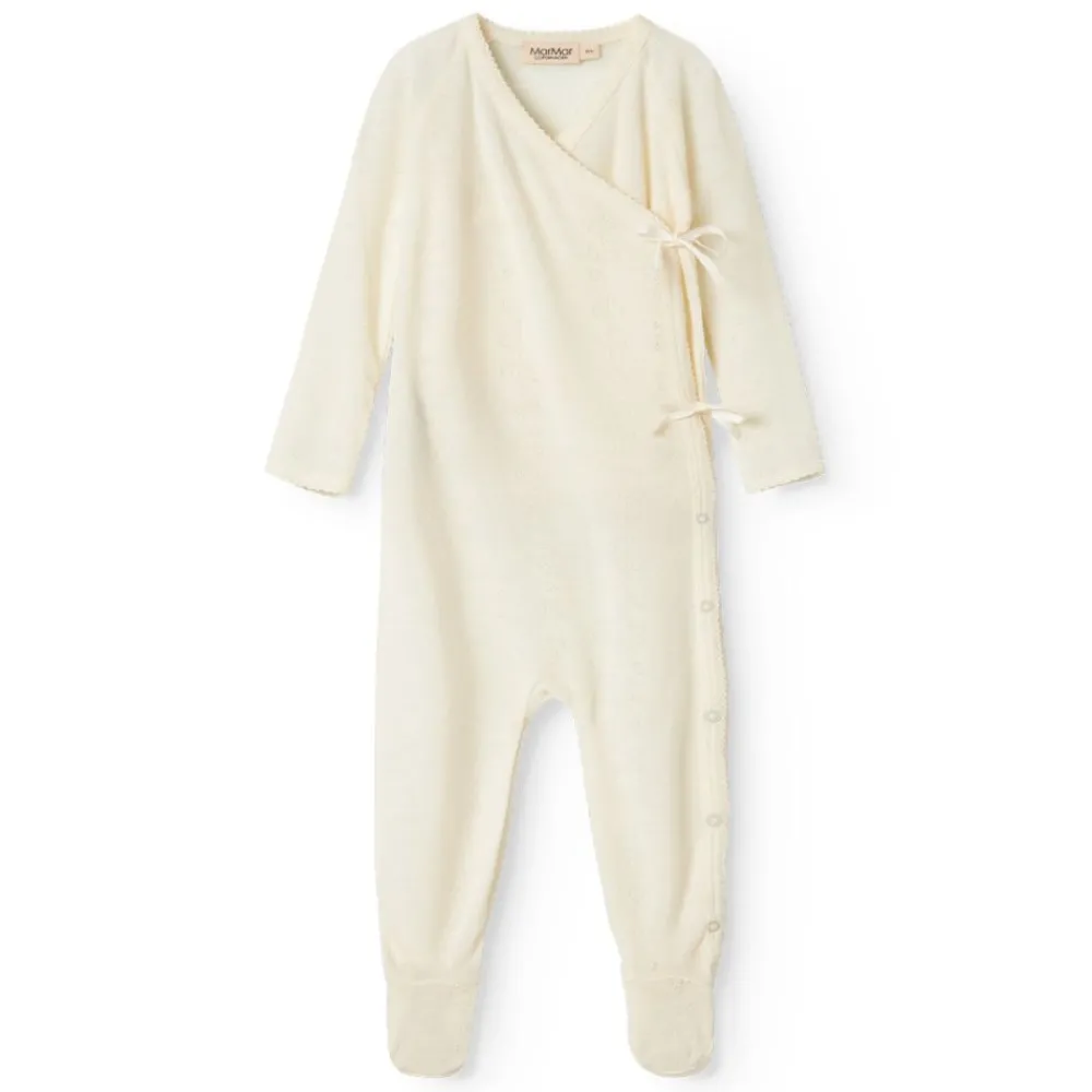 Marmar Heldress m/fot, , Wool Pointelle, Rubetta, Natural Best