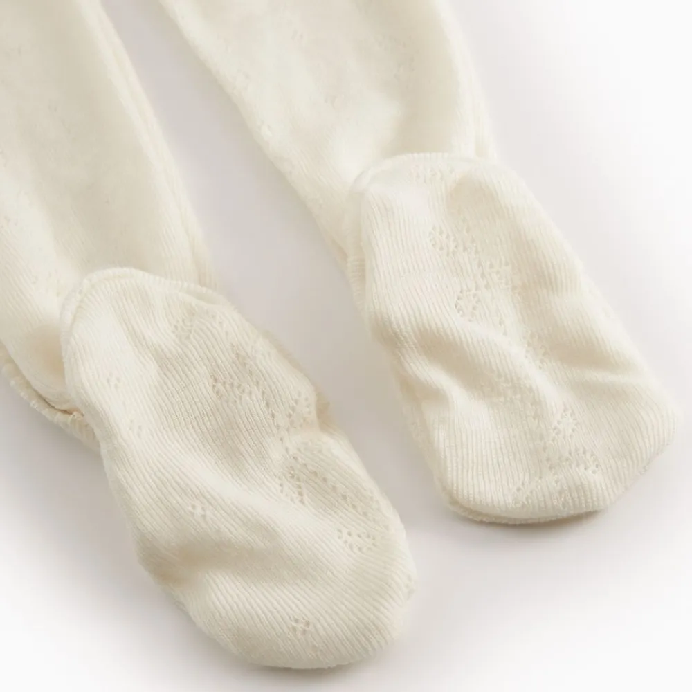 Marmar Heldress m/fot, , Wool Pointelle, Rubetta, Natural Best