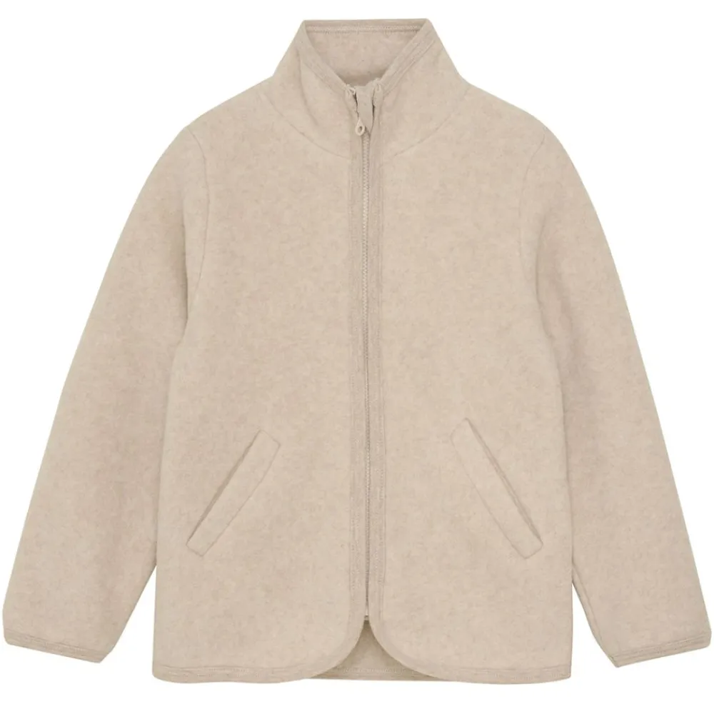 Huttelihut Jakke, , Cotton Fleece, Camel Melange Hot