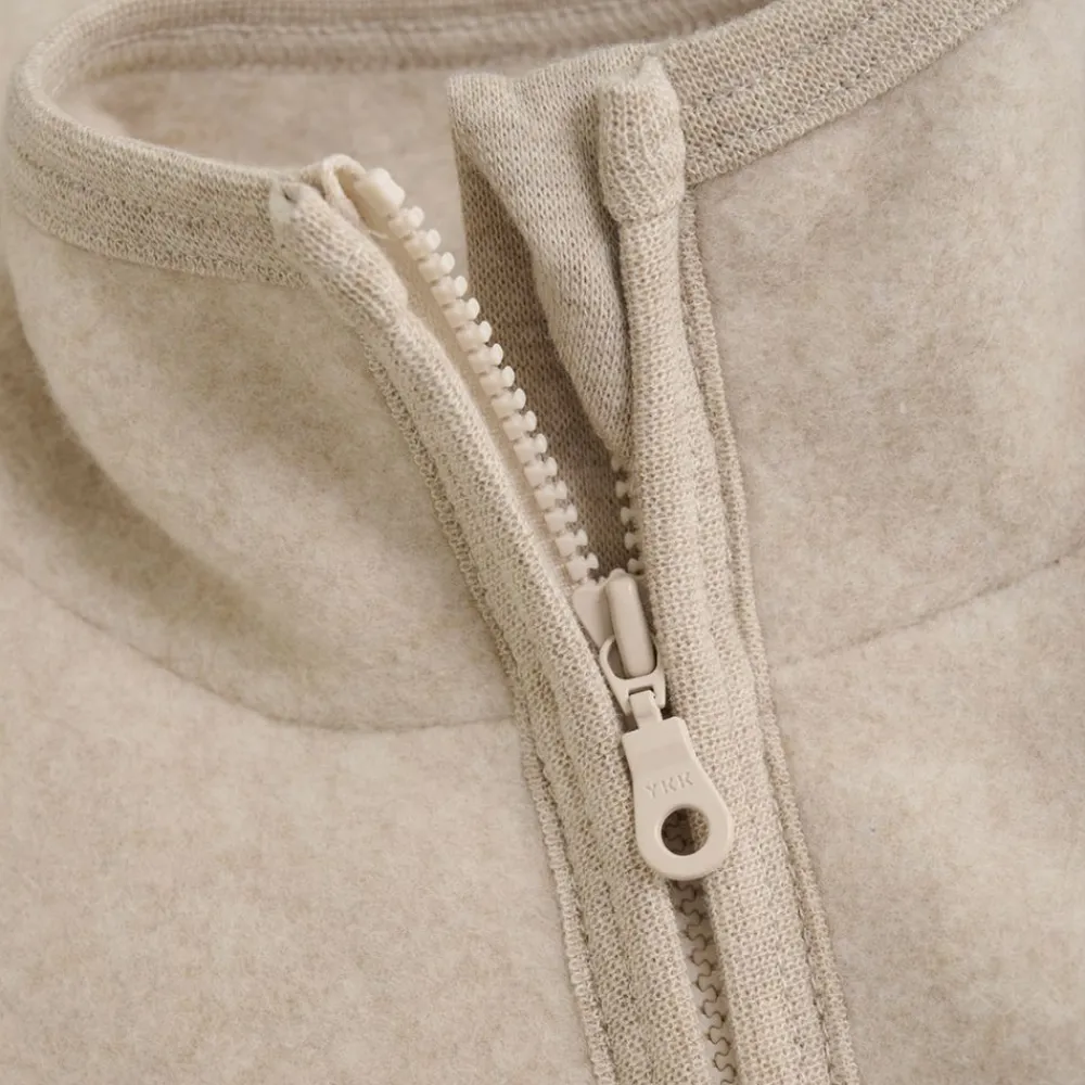 Huttelihut Jakke, , Cotton Fleece, Camel Melange Hot