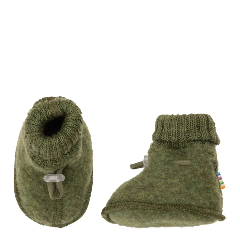 Joha Booties Soft Merinoull, Colorful, Drk.Olive
