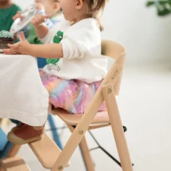 KAOS KLAPP®, Barnestol, Bøk, Grå + Safety Rail Ivory Best