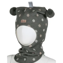 Kivat Balacalava Ull, Dots Grønn Beige Clearance