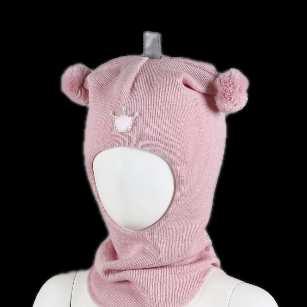 Kivat Balaclava m/krone, Rosa New