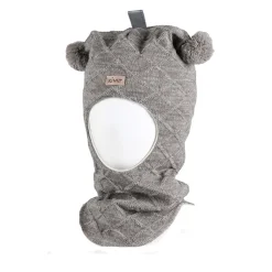 Kivat Balaclava Mønstret, Beigemelert Ull/Bomull Best