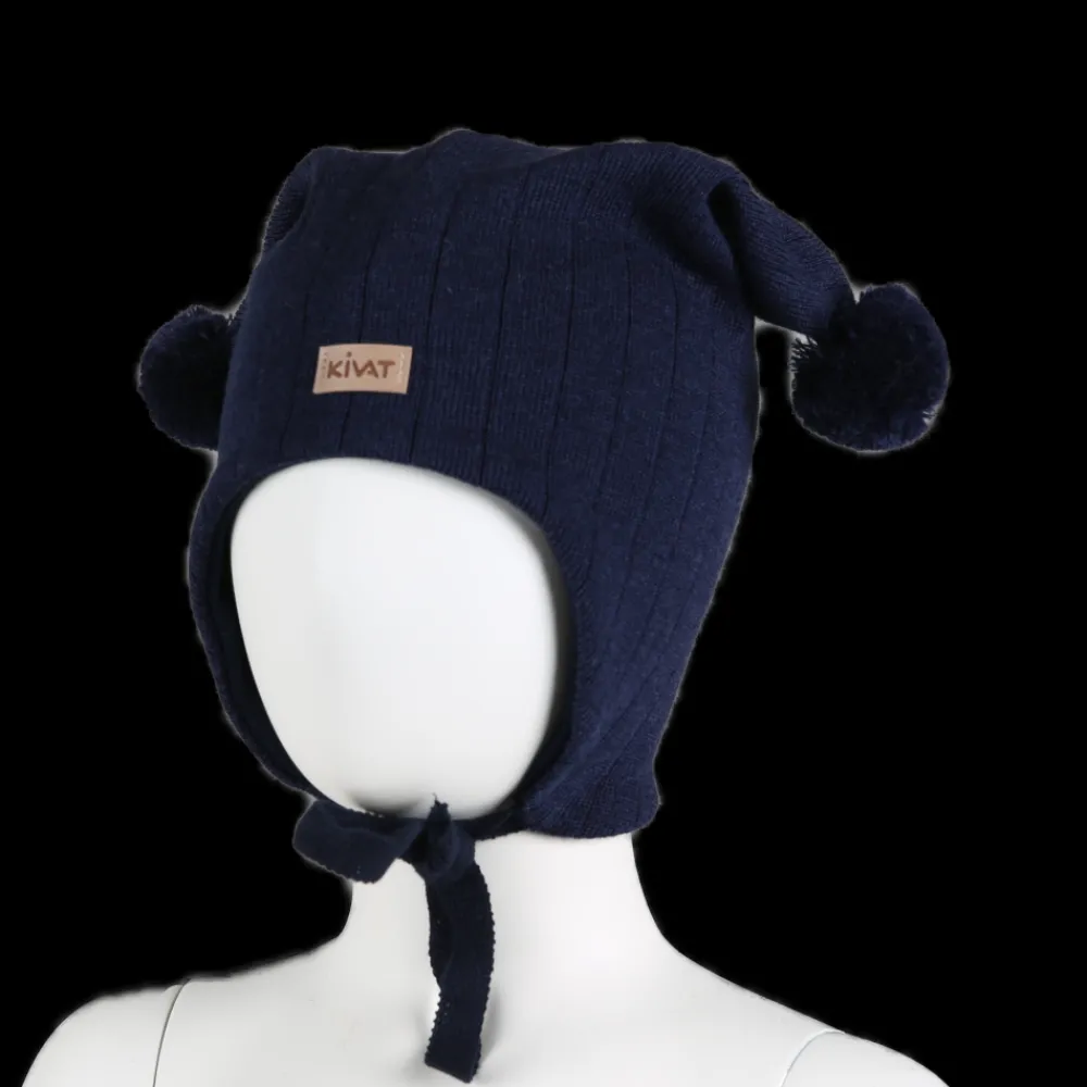 Kivat Lue Ull m/logo, Mørk Blå Hot