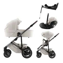 Britax Komplett Barnevogn, , Smile 5Z, Soft Taupe + Baby-Safe Pro + Base 5Z Vario Outlet