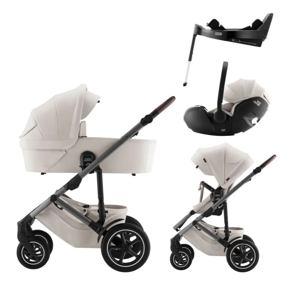 Britax Komplett Barnevogn, , Smile 5Z, Soft Taupe + Baby-Safe Pro + Base 5Z Vario Outlet