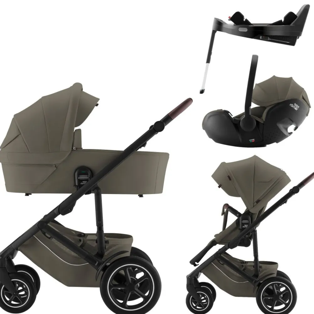 Britax Komplett Barnevogn, , Smile 5Z, Urban Olive + Baby-Safe Pro + Base 5Z Vario Outlet