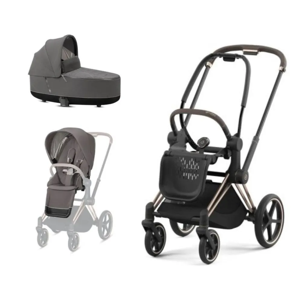 Cybex Komplett barnevogn, , Priam, Rose Gold/Soho Grey Clearance