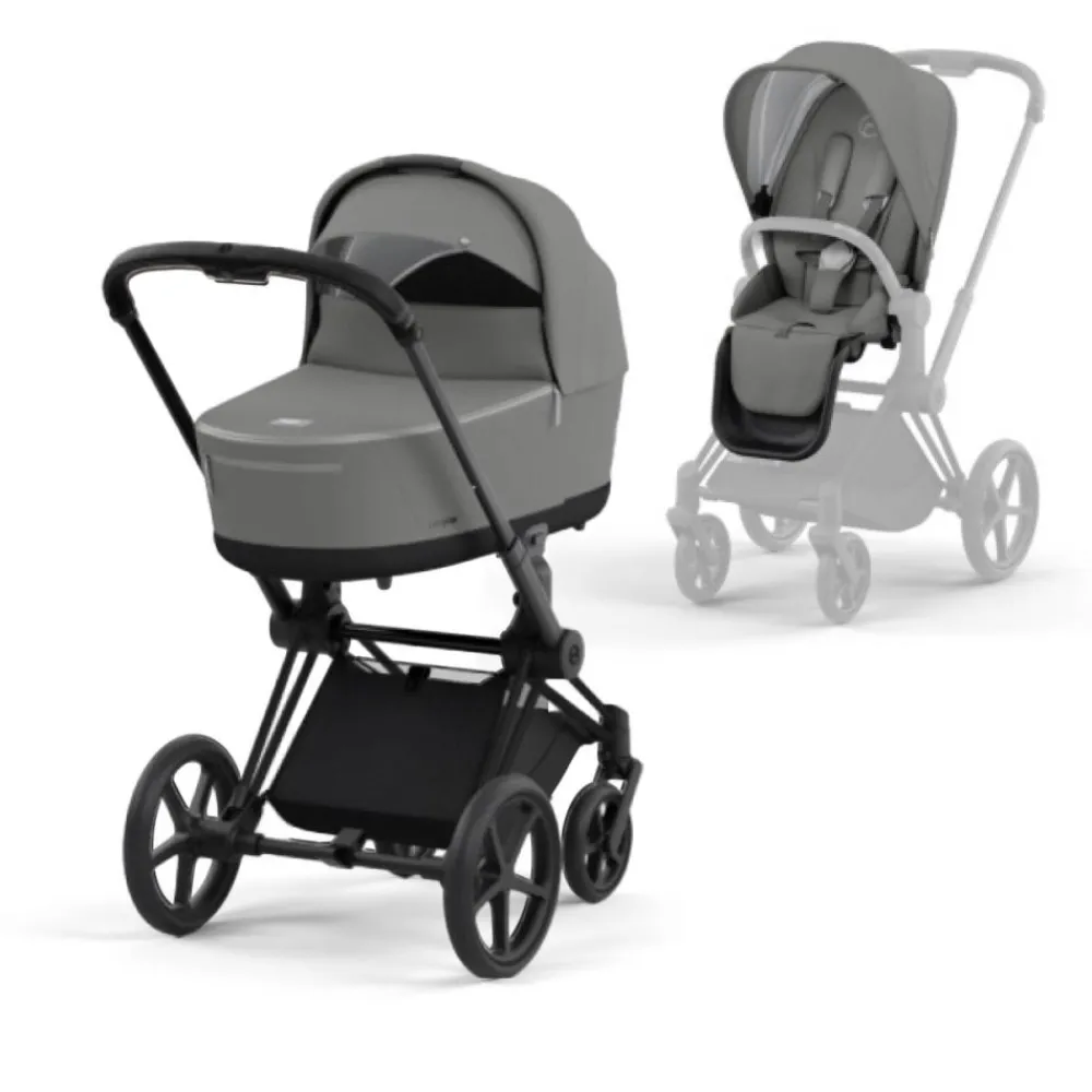 Cybex Komplett barnevogn, , Priam, Matt Black/Soho Grey Hot