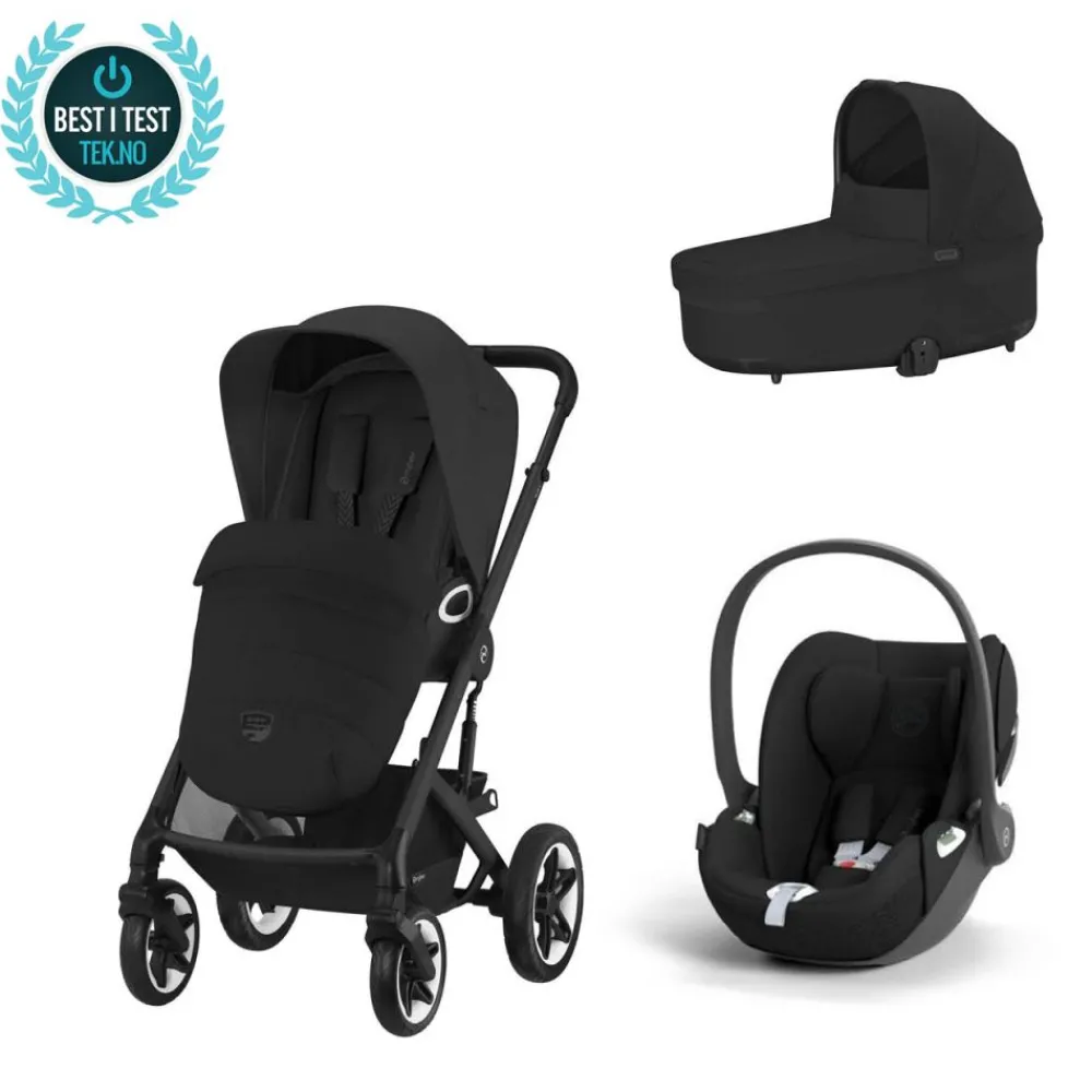 Cybex Komplett vogn, 3in1, , Talos S Lux, Moon Black + Cloud T Hot
