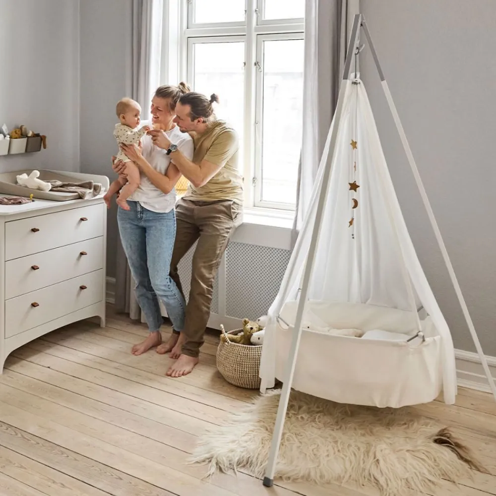 Leander Komplett vugge, , Hvit, Ink. Stativ og himmel Clearance