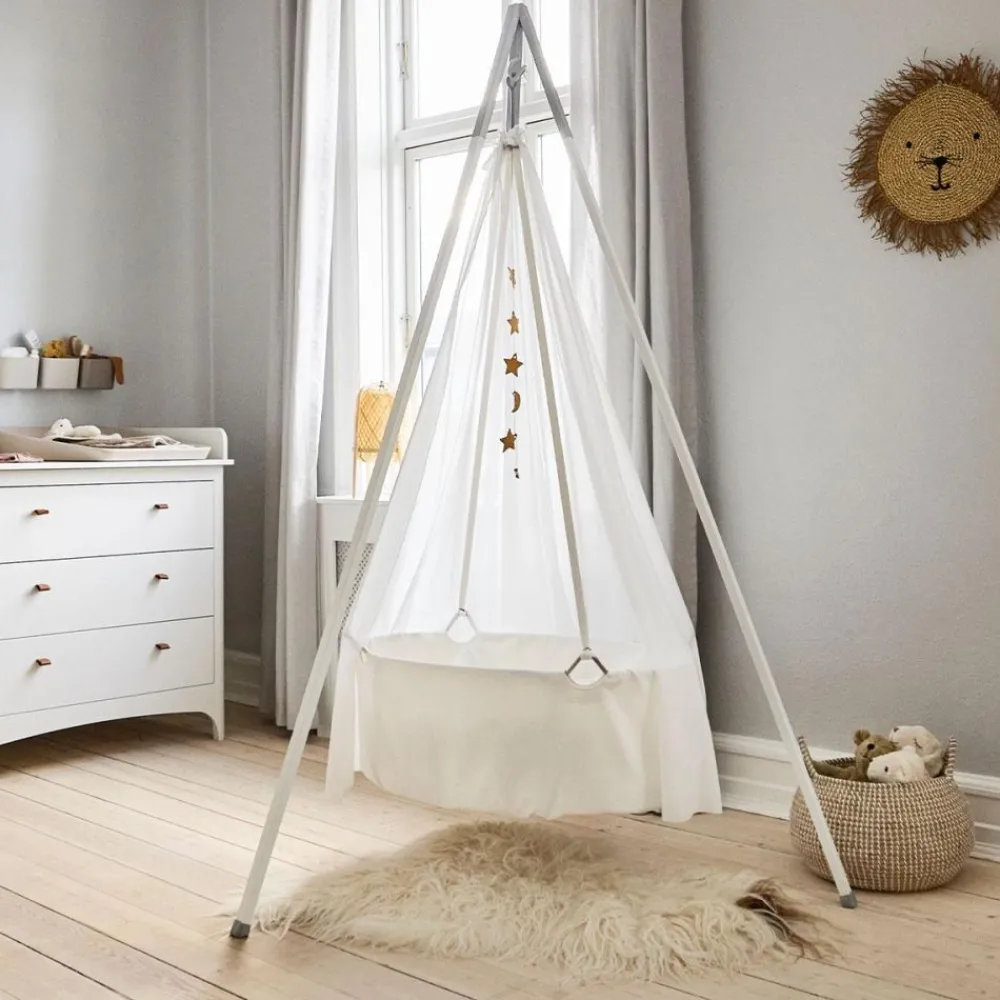 Leander Komplett vugge, , Hvit, Ink. Stativ og himmel Clearance