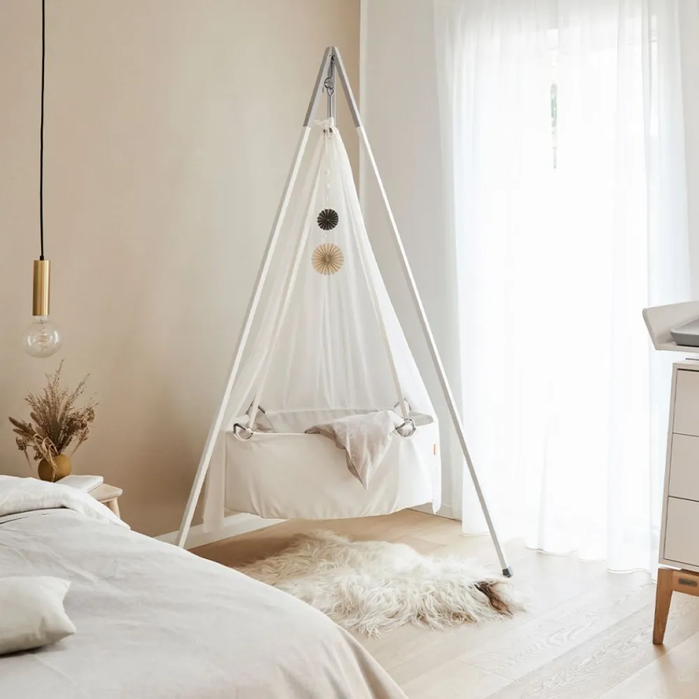 Leander Komplett vugge, , Hvit, Ink. Stativ og himmel Clearance