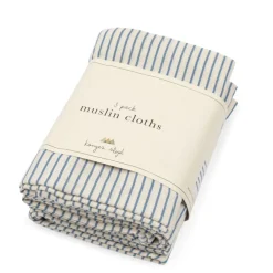 Konges Sløjd Muslin, 3pk, Striper Blå