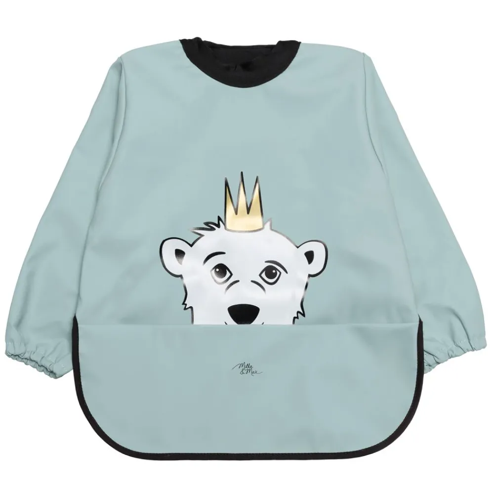 Milla & Max Langarmet Smekke, Milla&Max, Isbjørn, Blue Surf Clearance