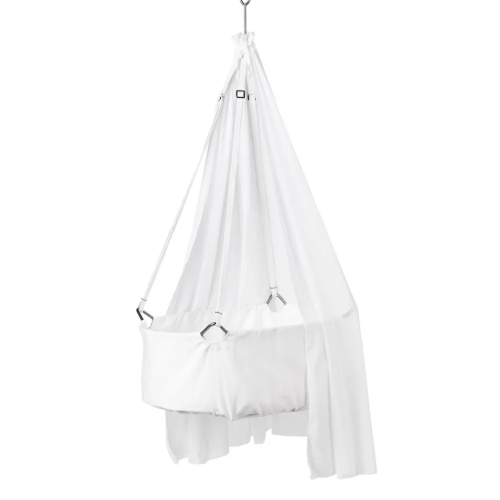 Leander , Klassisk Vugge Inkl. Madrass - Hvit Discount