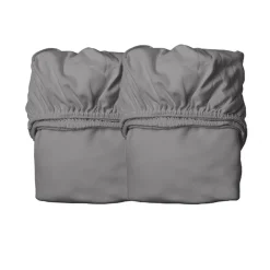 Leander , Laken til babyseng - Organic, 2 Pk - Cool Grey 110x60 Sale