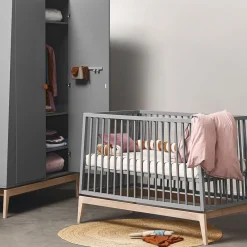 Leander , Luna Babyseng, 120x60 cm, Grå/Eik Sale