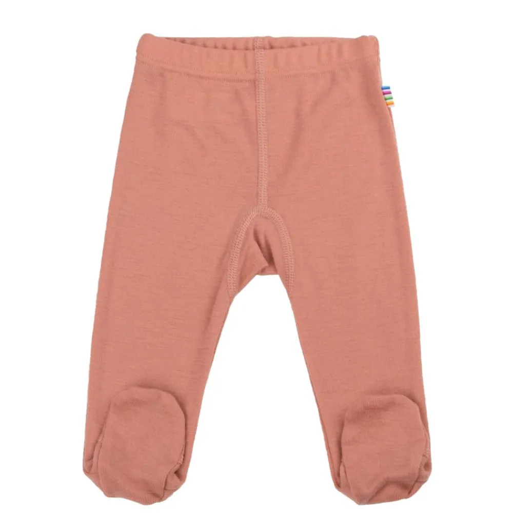 Joha Leggings m/fot, , Merinoull, Salmon Hot