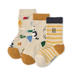 Liewood Sokker Silas 3pk, Around the world / Sandy New