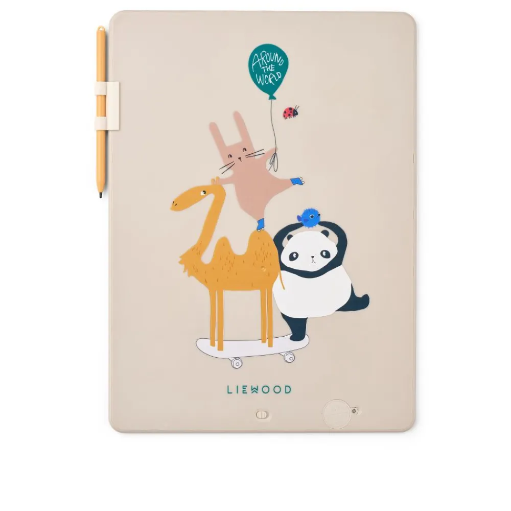 Liewood Tegnbrett Zora LCD, Around the world / Sandy Hot