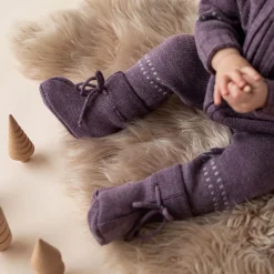 Lillelam Babytøfler, Classic, Plomme Clearance