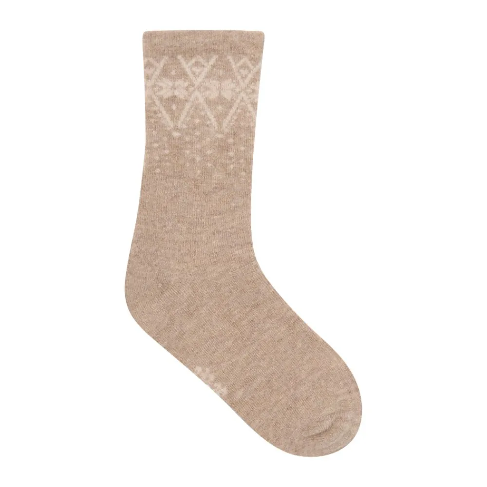 Minymo Ullsokker 2 pk, Sand Sheer Bliss Hot