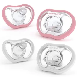 Narresmokk, Nanobébé, Active Flexy, Rosa og Hvit (4mnd+) - 4pk Hot