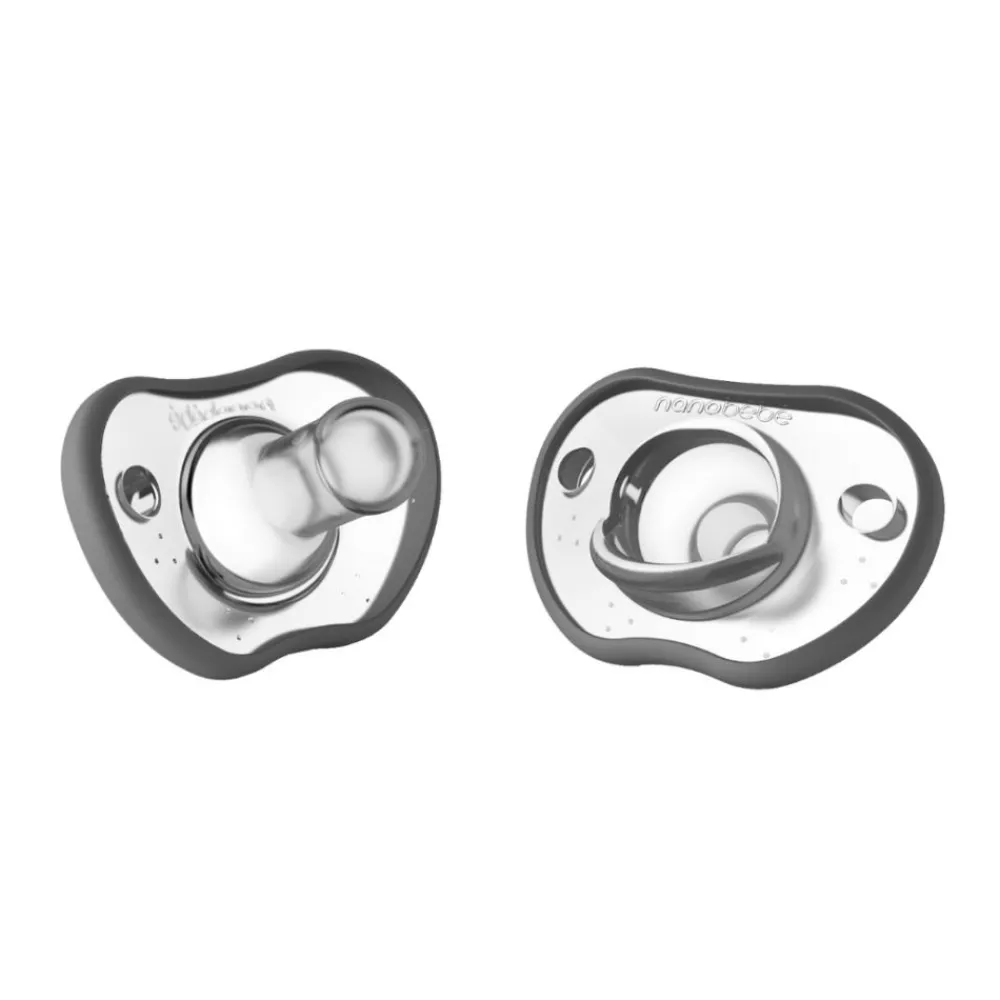 Narresmokk, Nanobébé, Flexy, Grå - (0-3mnd) 2pk Discount