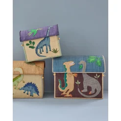 Rice Oppbevaringshus, Dinosaurmotiv (sett med 3),