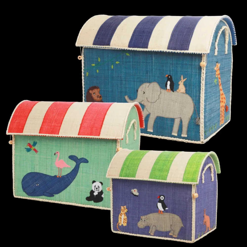 Rice Oppbevaringshus, Dyremotiv (sett med 3), New