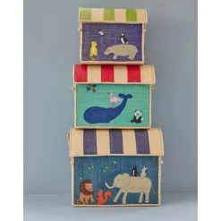 Rice Oppbevaringshus, Dyremotiv (sett med 3), New