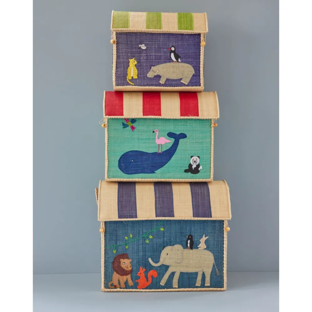 Rice Oppbevaringshus, Dyremotiv (sett med 3), New