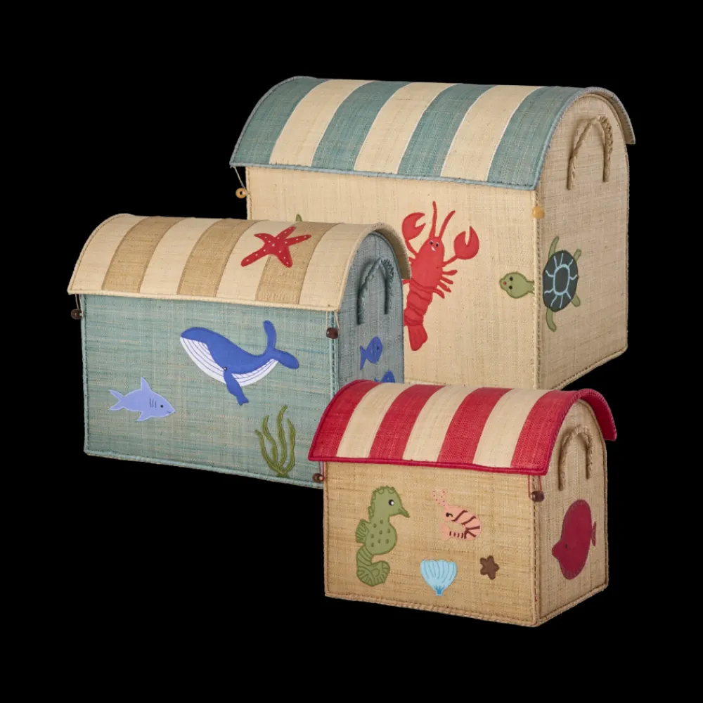 Rice Oppbevaringshus, Havmotiv (sett med 3), Clearance