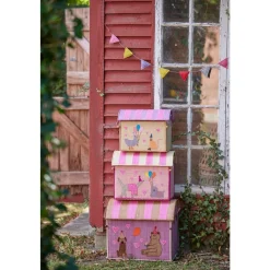 Rice Oppbevaringshus, Rosa dyrefest (sett med 3), Best