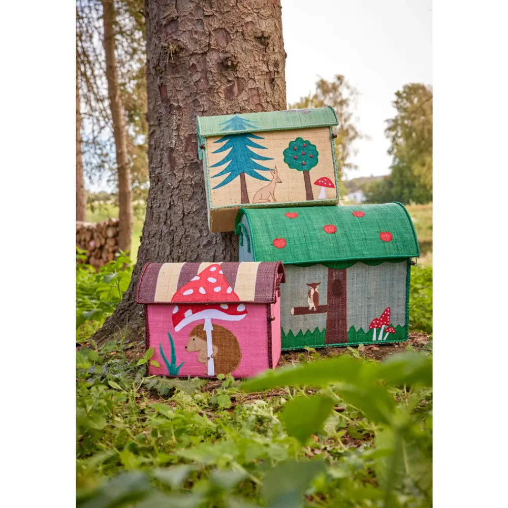 Rice Oppbevaringshus, Skogmotiv (sett med 3),