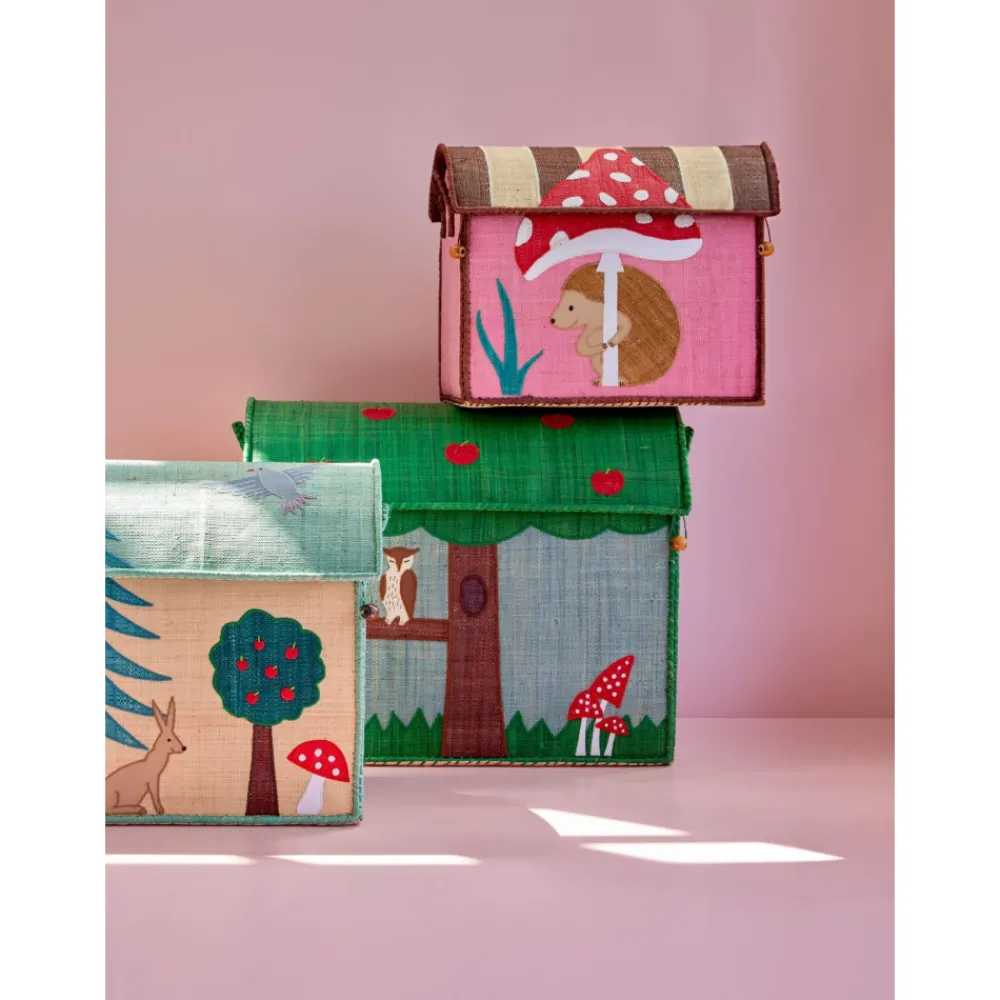 Rice Oppbevaringshus, Skogmotiv (sett med 3),