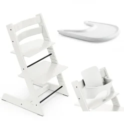 Stokke Pakke, Tripp Trapp, Ink Baby Set + Tray, Hvit Outlet