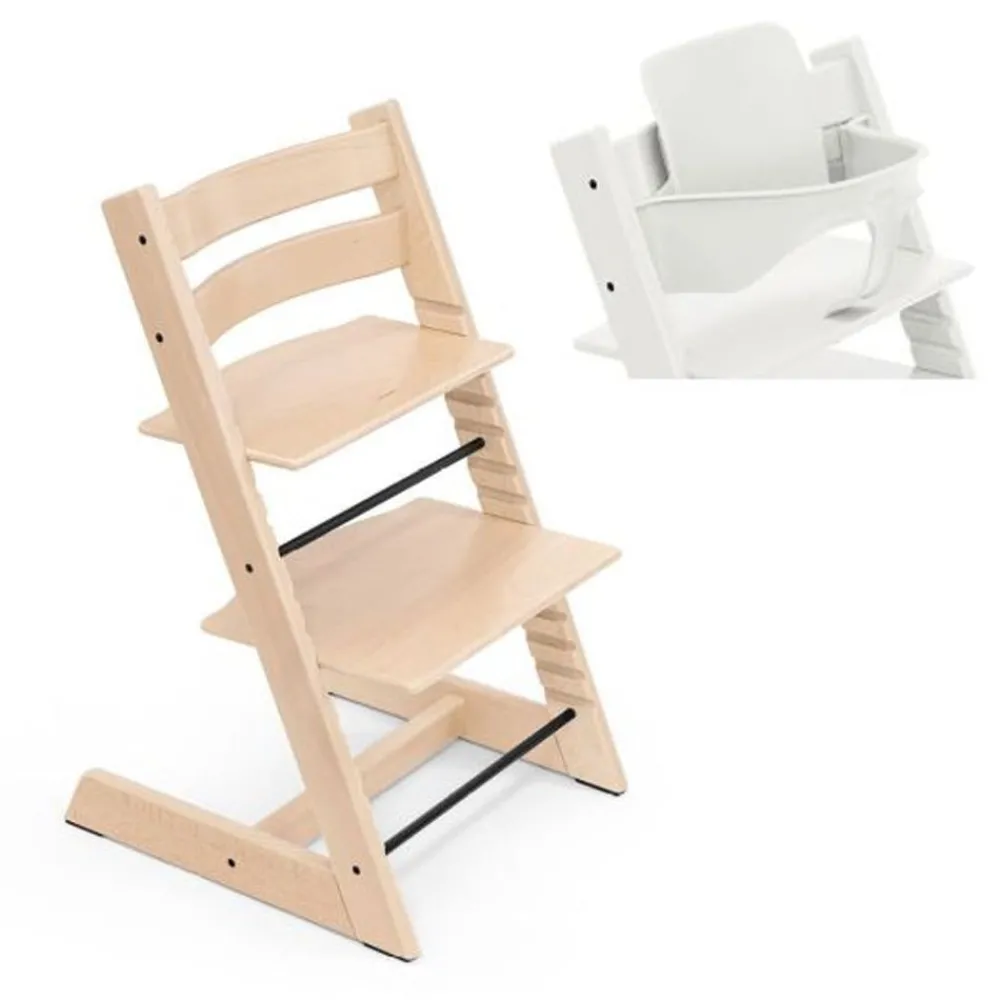 Stokke Pakketilbud, Tripp-Trapp, , Natur + Baby Set, Hvit Outlet