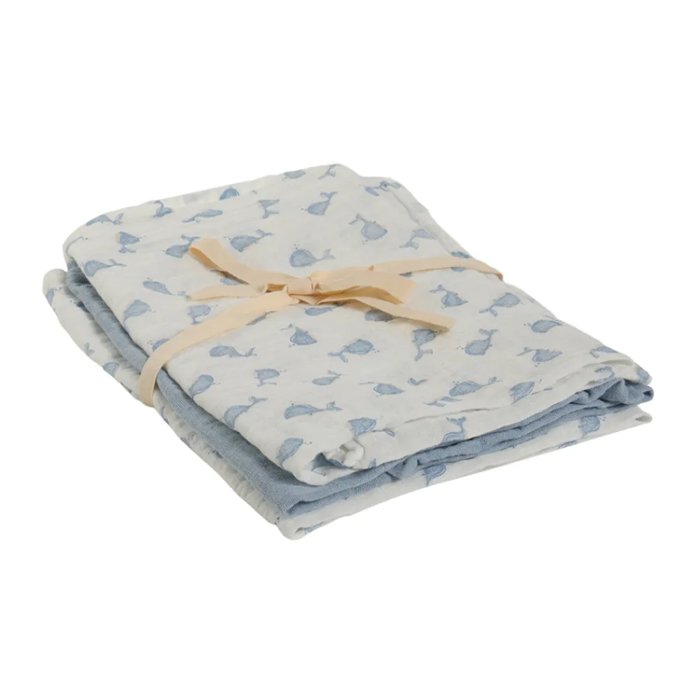 Pippi Gassklut Muslin 3pk, Ashley Blue Hot