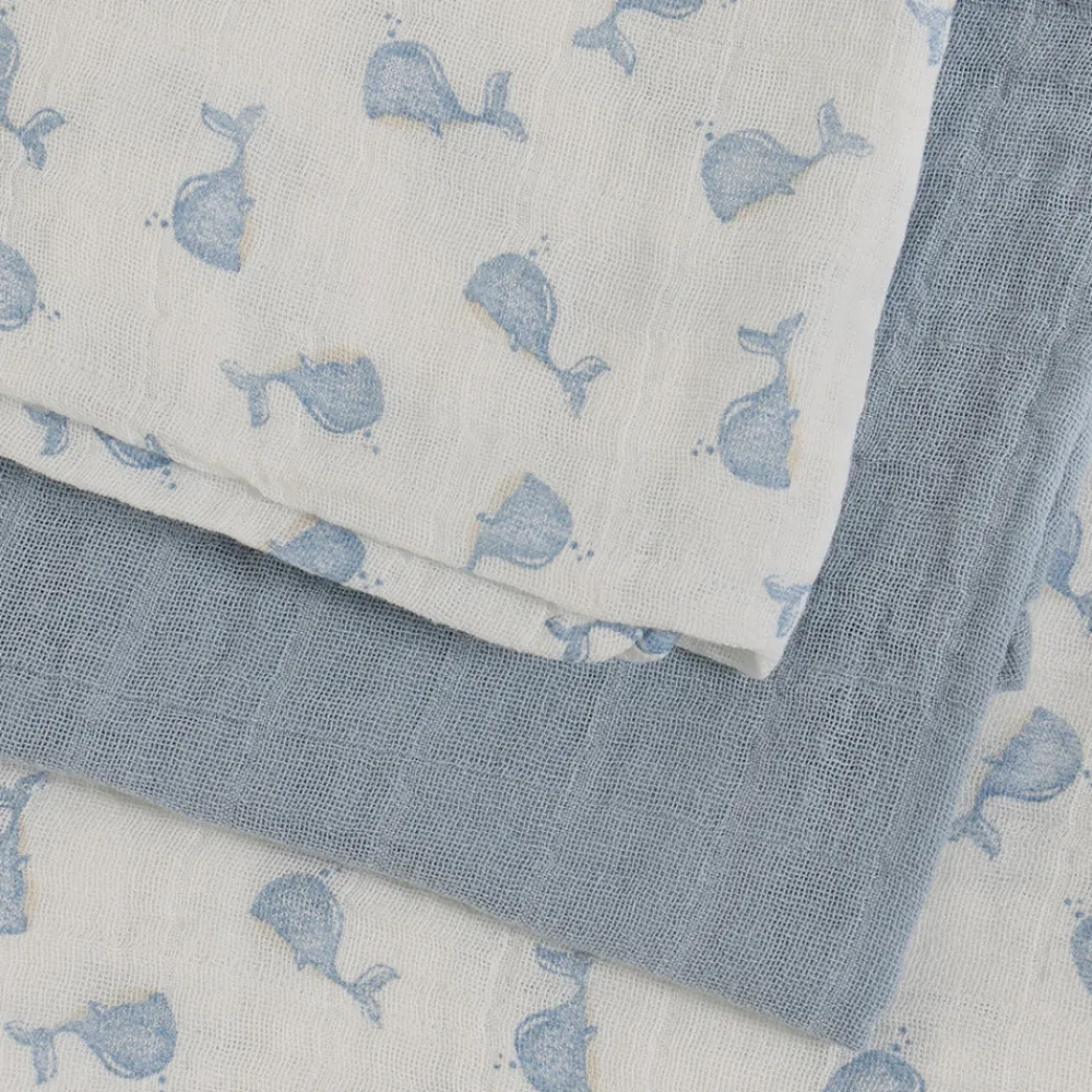 Pippi Gassklut Muslin 3pk, Ashley Blue Hot