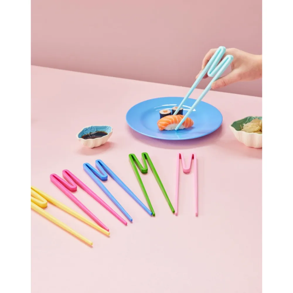 Rice Plastspisepinner for nybegynnere, 6pk, New