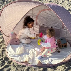 Pop-Up UV Telt, Sandy, XL, Palm Trees Pink, UV50+ Clearance