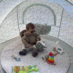 Pop-Up UV Telt, Sandy, XL, Palm Trees Pink, UV50+ Clearance