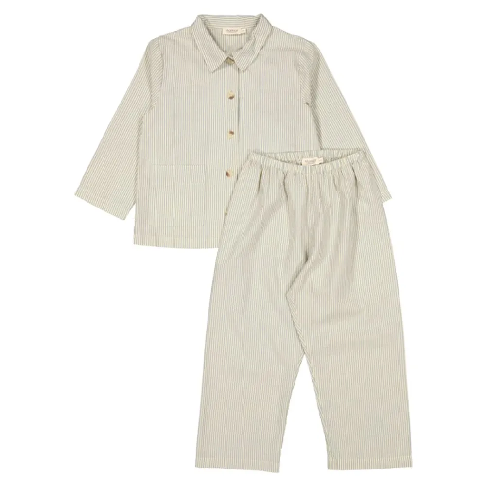 Marmar Pysjamas sett, , Blue Stone Stripe Discount