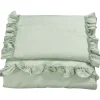Sengesett, NG Baby, Lin Ruffle, Sage Green, 65x80/35x40cm Discount
