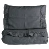 Sengesett, NG Baby, Lin Ruffle, Graphite Grey, 80x100/35x40cm Clearance