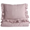 Sengesett, NG Baby, Lin Ruffle, Rosa, 80x100/35x40cm
